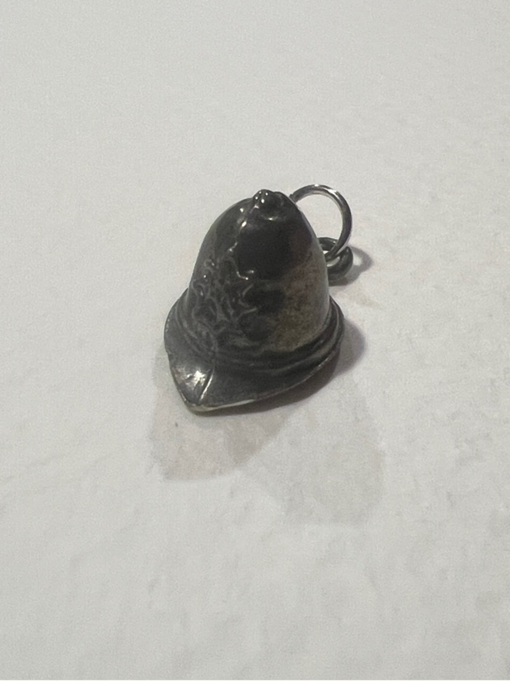 Sterling Silver Miniature Firefighter Helmet Charm